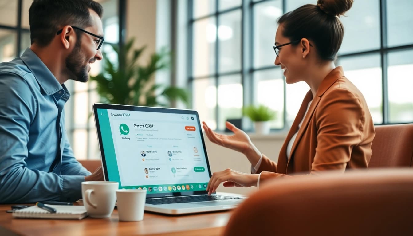 Implementing WhatsApp Smart CRM for enhanced customer interaction in a professional setting.