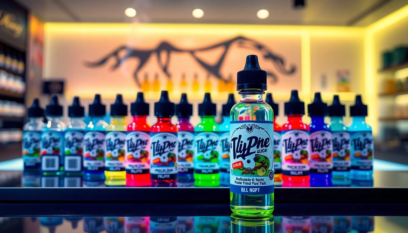 View of vibrant e-liquids at https://vapejuicedepot.com, showcasing premium vape products in a sleek setting.