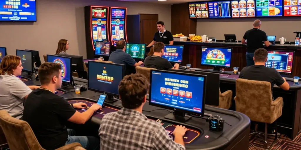 Players enjoying games at casinos not on gamstop in a vibrant online gaming environment