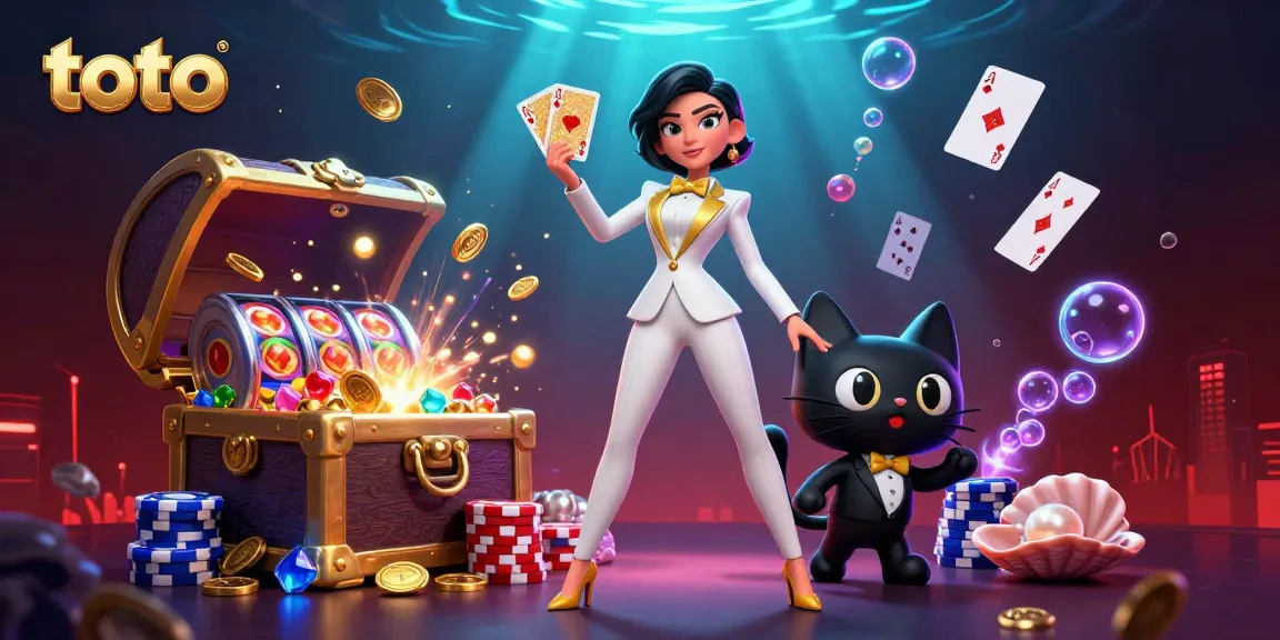 Experience gaming excitement with toto games in a vibrant, packed casino scene.