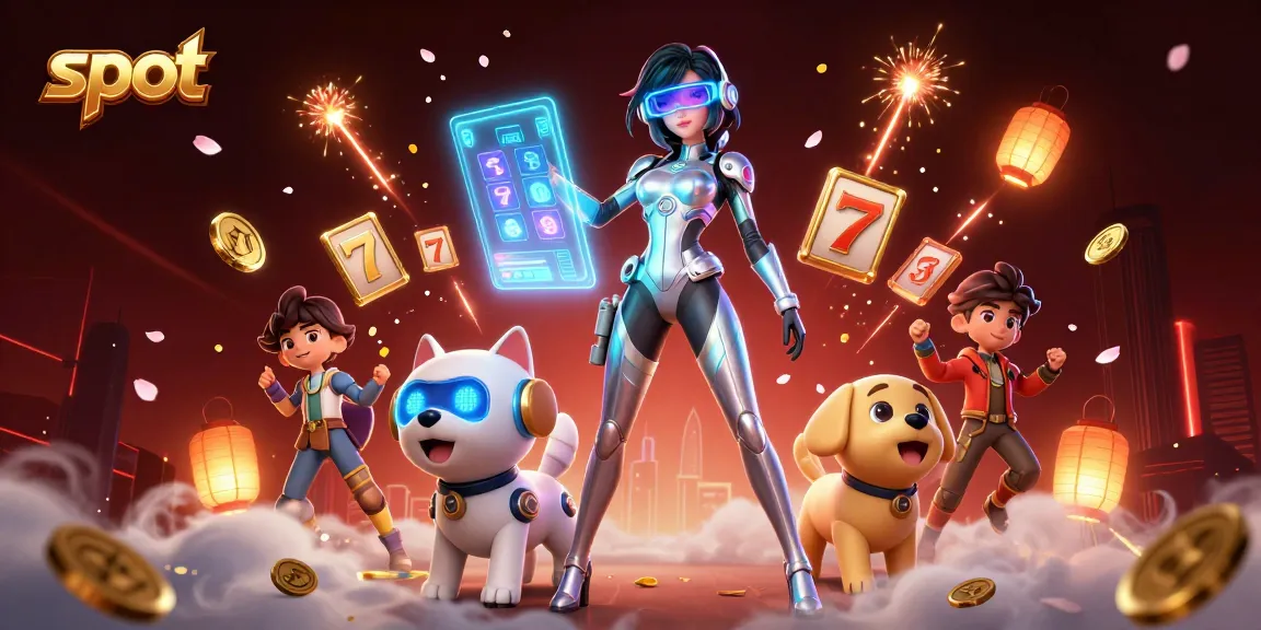 Spin the slot reels and unlock jackpots in this vibrant casino scene.