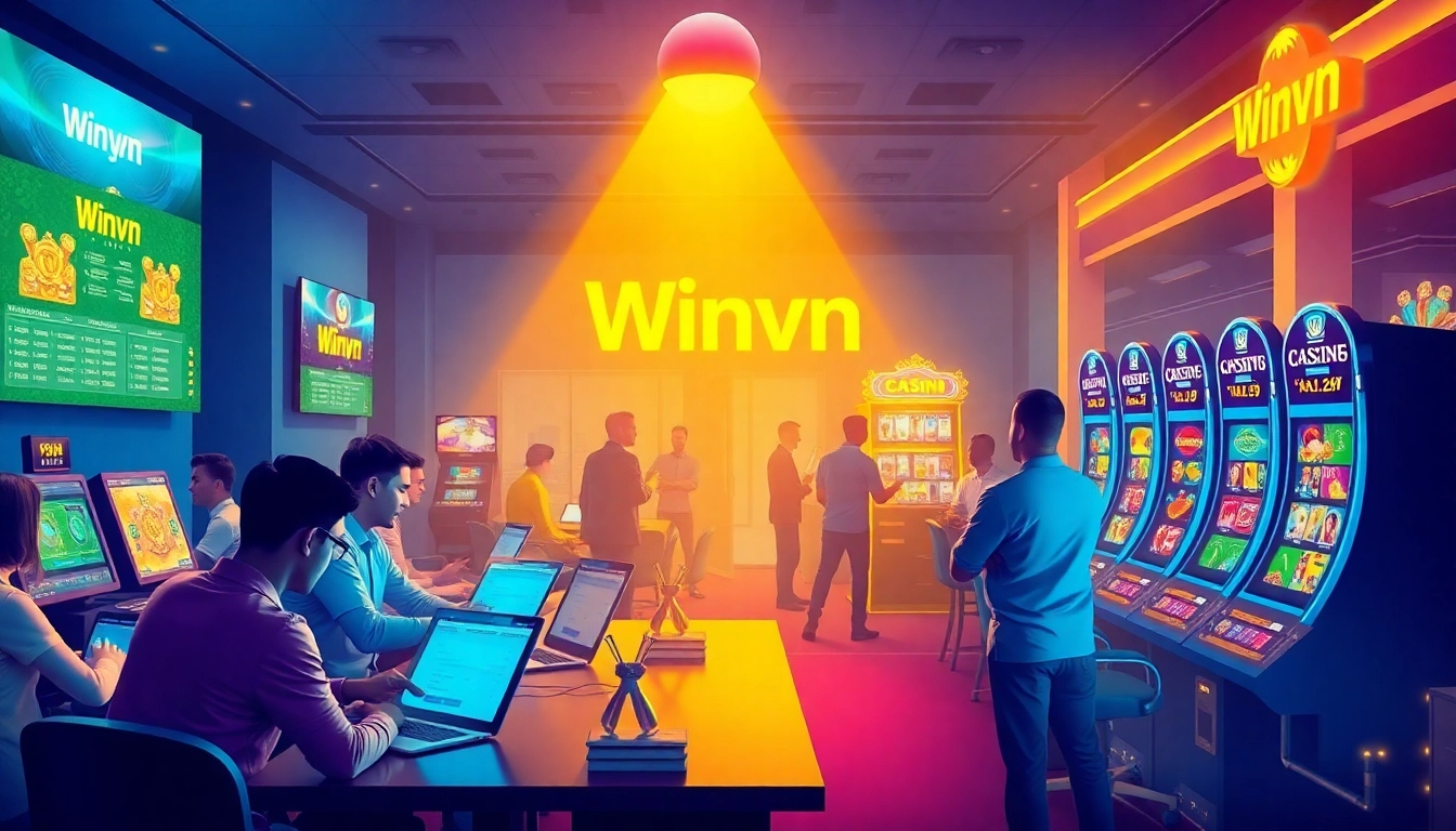 Winvn bet - Experience vibrant online gaming with diverse players engaged in betting.