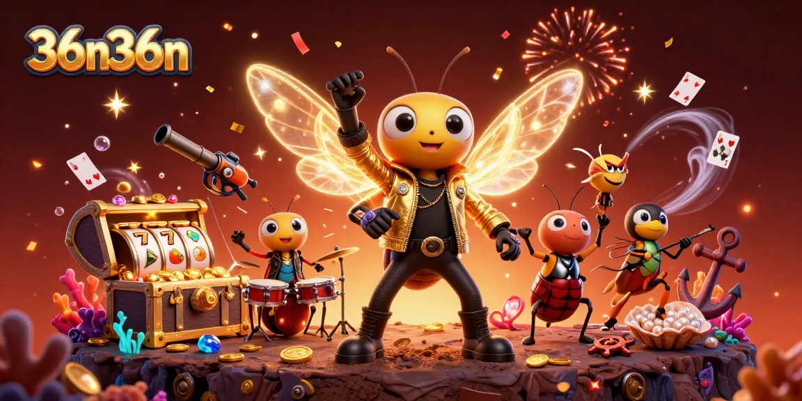 Engage in exciting gameplay at 36n36n with vibrant casino-themed 3D illustration full of energy.