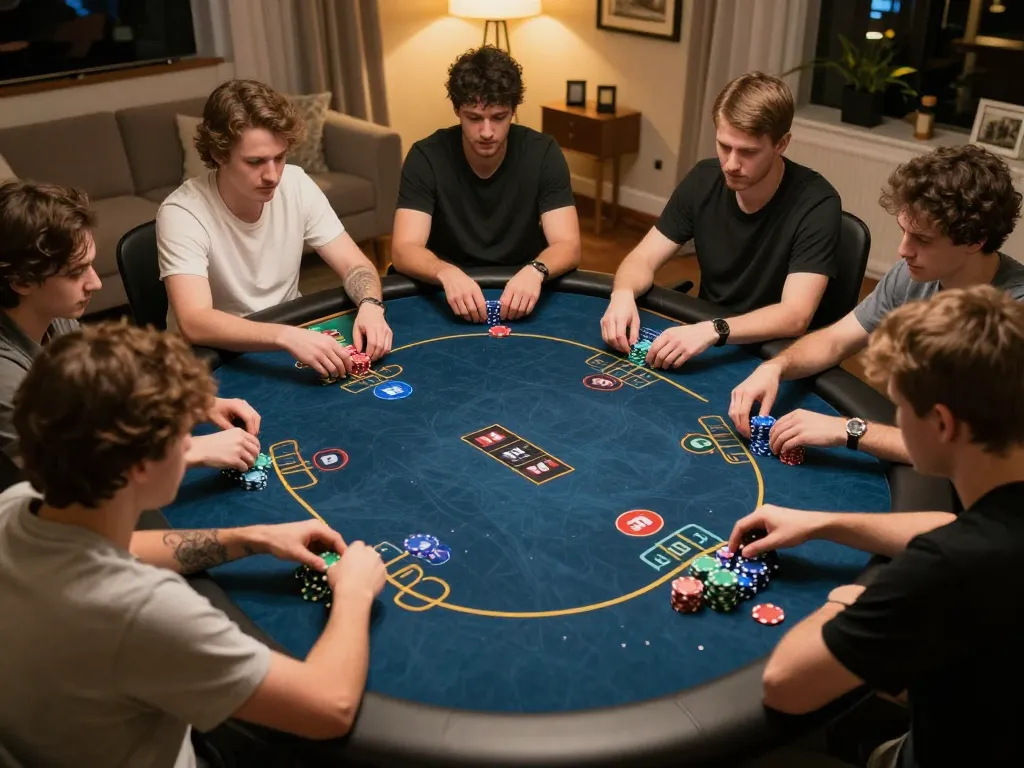 Engaging players in a strategic poker game online, showcasing g28’s immersive betting experience.