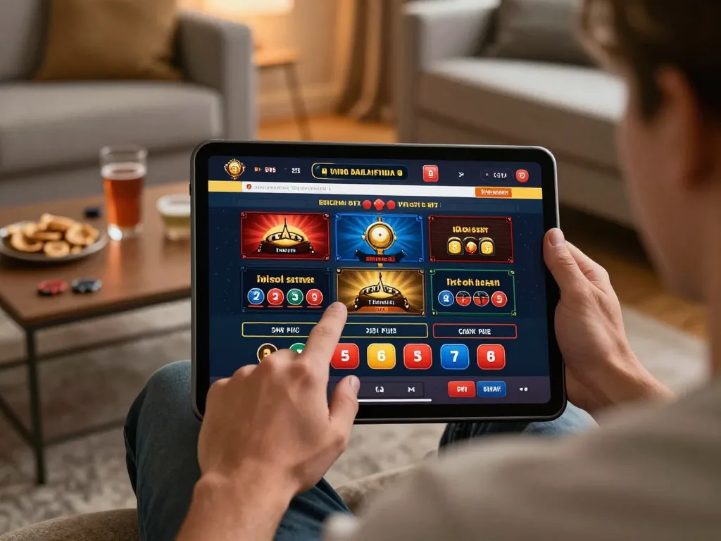 B52 player eagerly placing a bet on a vibrant online casino game interface.