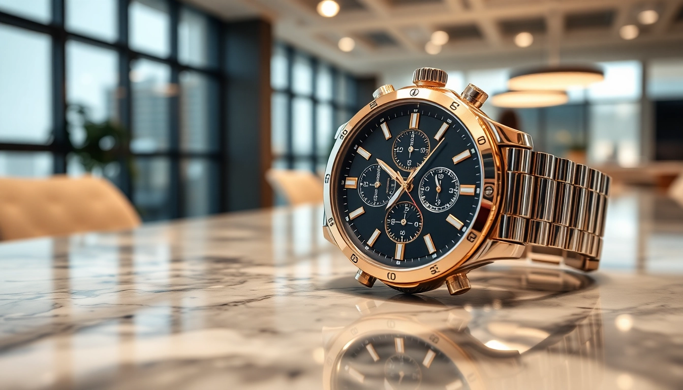Admiring a detailed replica watch showcasing luxury and elegance.