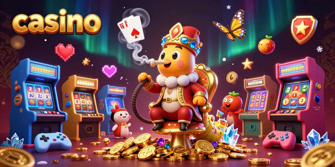 Engaging casino art depicting cartoon caterpillar hookah-master and vibrant gaming elements.