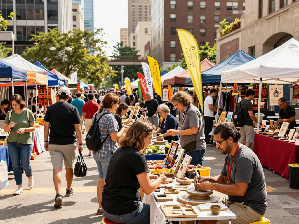 Community marketplace scene engaging shoppers and vendors, emphasizing local culture and products on https://forumup.org/shop/search.php?ca_id=&addr1=&addr2=&addr3=&schKeyword=.