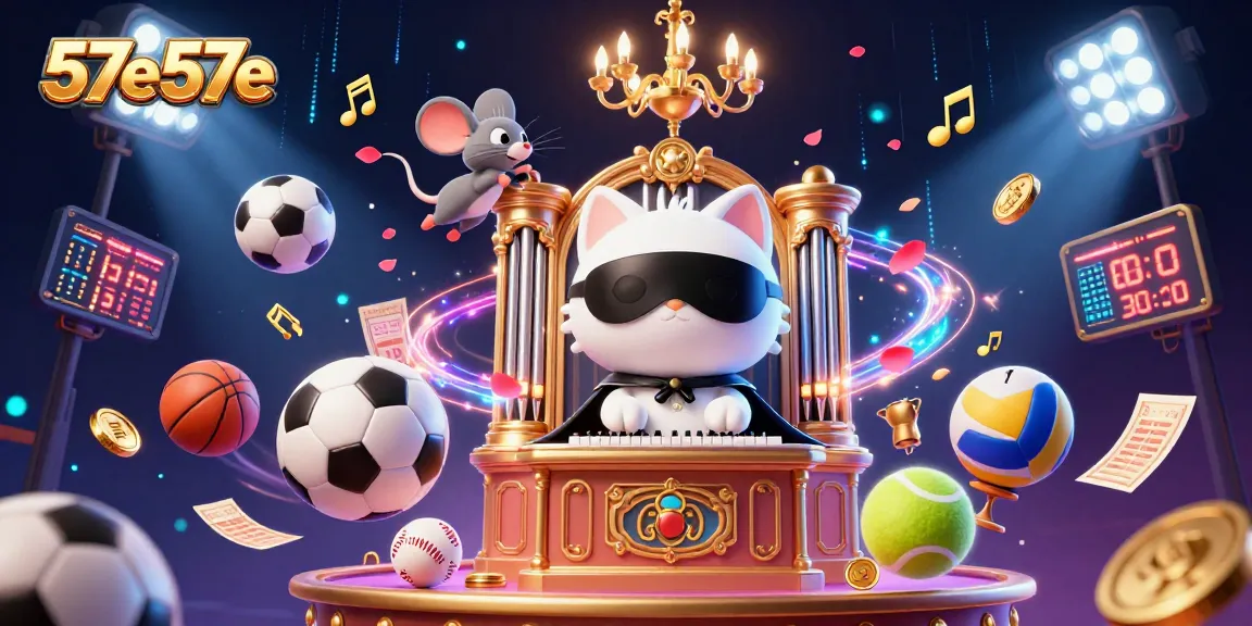 Experience thrilling sports action with 57e57e, a vivid 3D casino scene featuring dynamic elements.