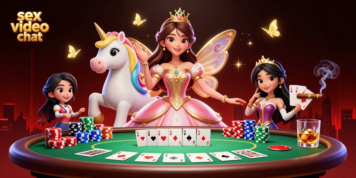 Engage in thrilling sex video chat with captivating visuals of poker action and vibrant characters.