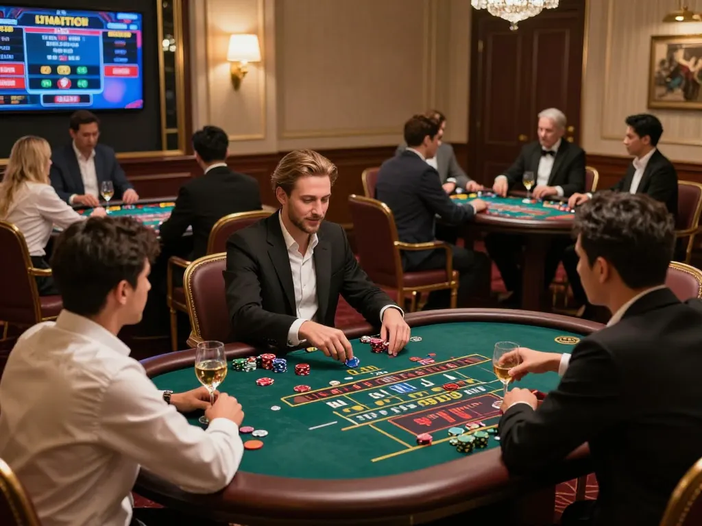 Engaging players at an online casino non aams legali enjoying live dealer games in an elegant setting.