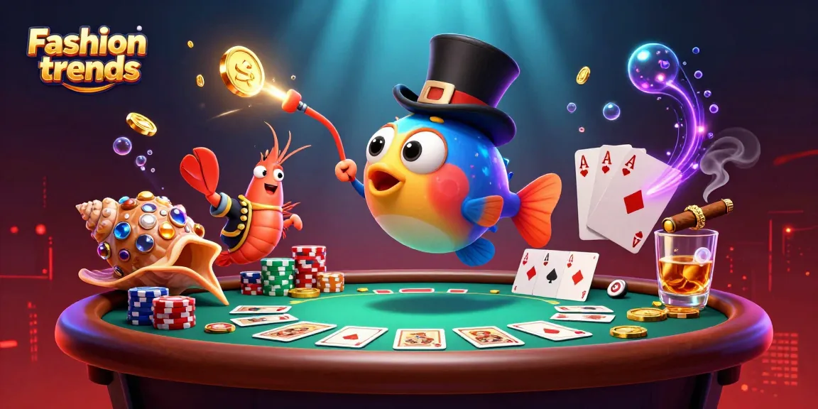 Experience Fashion trends in a vibrant casino scene featuring characters engaging in high-stakes poker.