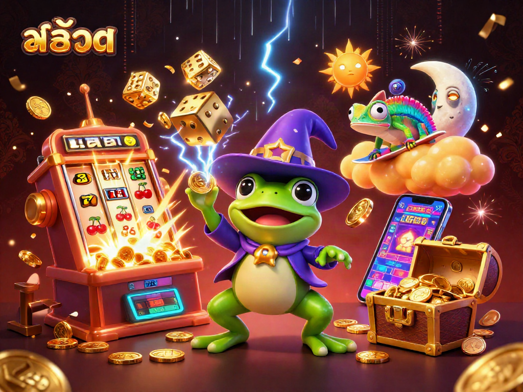 Experience thrilling สล็อต action with a storm of golden coins and dynamic slot machine elements.