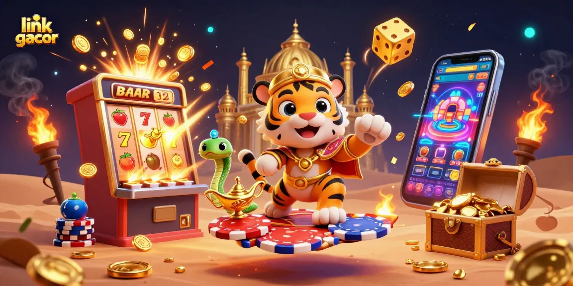 Experience the thrill of link gacor in a vibrant, ultra-detailed casino setting with bursting jackpot elements.