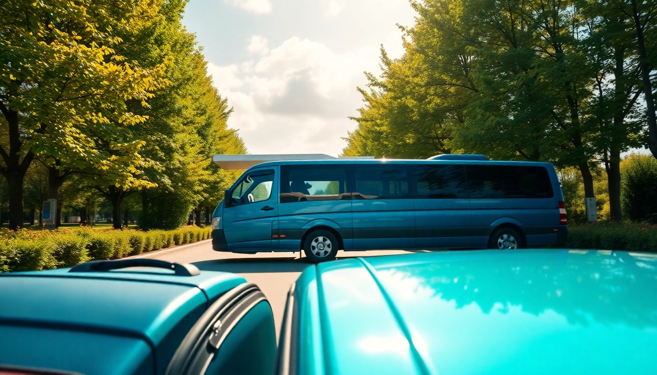 Beauvais Airport to Disney Transfer vehicle waiting under clear sky for travelers.