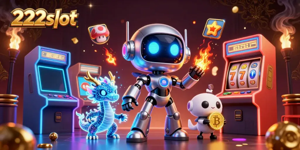 Rasakan keseruan bermain slot 222slot dengan robot cyberpunk dan teman holografik.