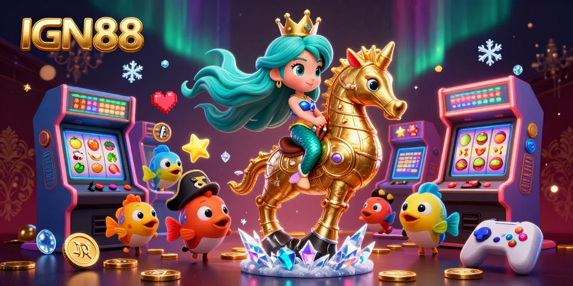 Menangkan jackpot menggunakan IGN88 saat bermain slot dengan karakter mermaid dan teman-teman di dunia kasino