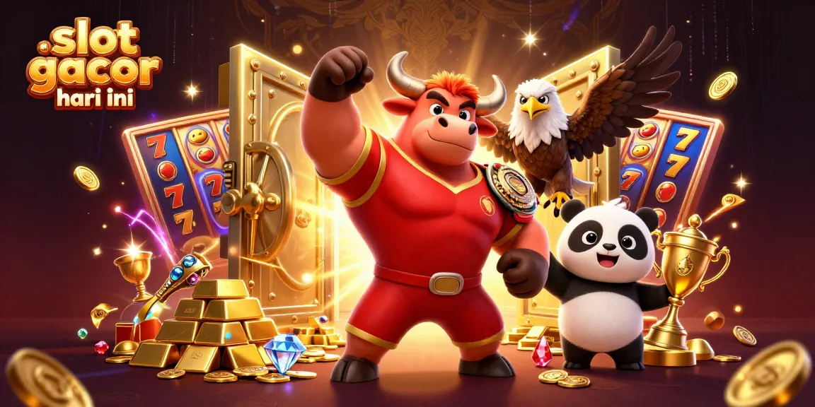 Experience excitement with slot gacor hari ini, featuring vibrant characters and thrilling casino elements in the scene.