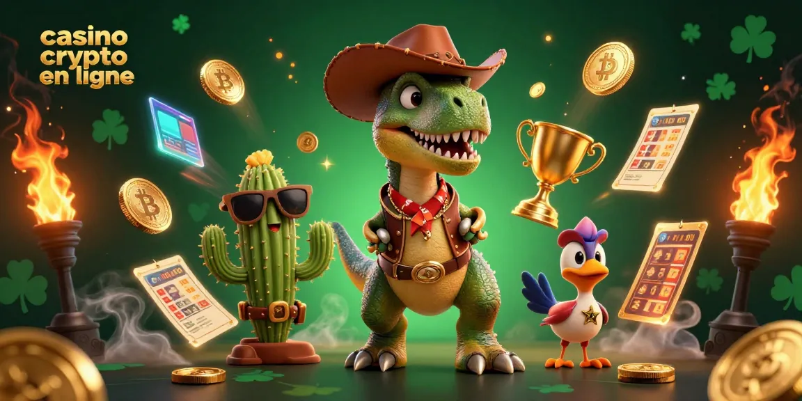 Profitez des jeux au casino crypto en ligne avec des personnages animés et des éléments de la blockchain.