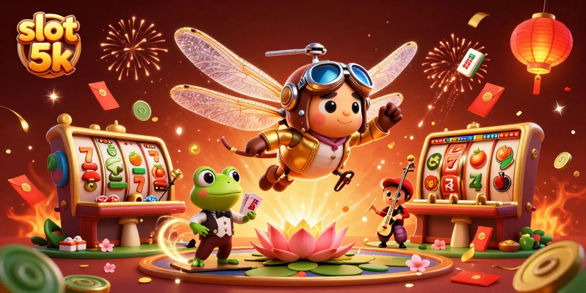 Spin the reels at slot 5k to uncover the ultimate jackpot treasures with a vibrant casino scene