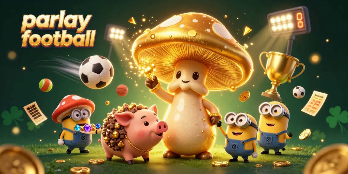 Engage in exciting parlay football betting with dynamic sports elements and magical treasures.