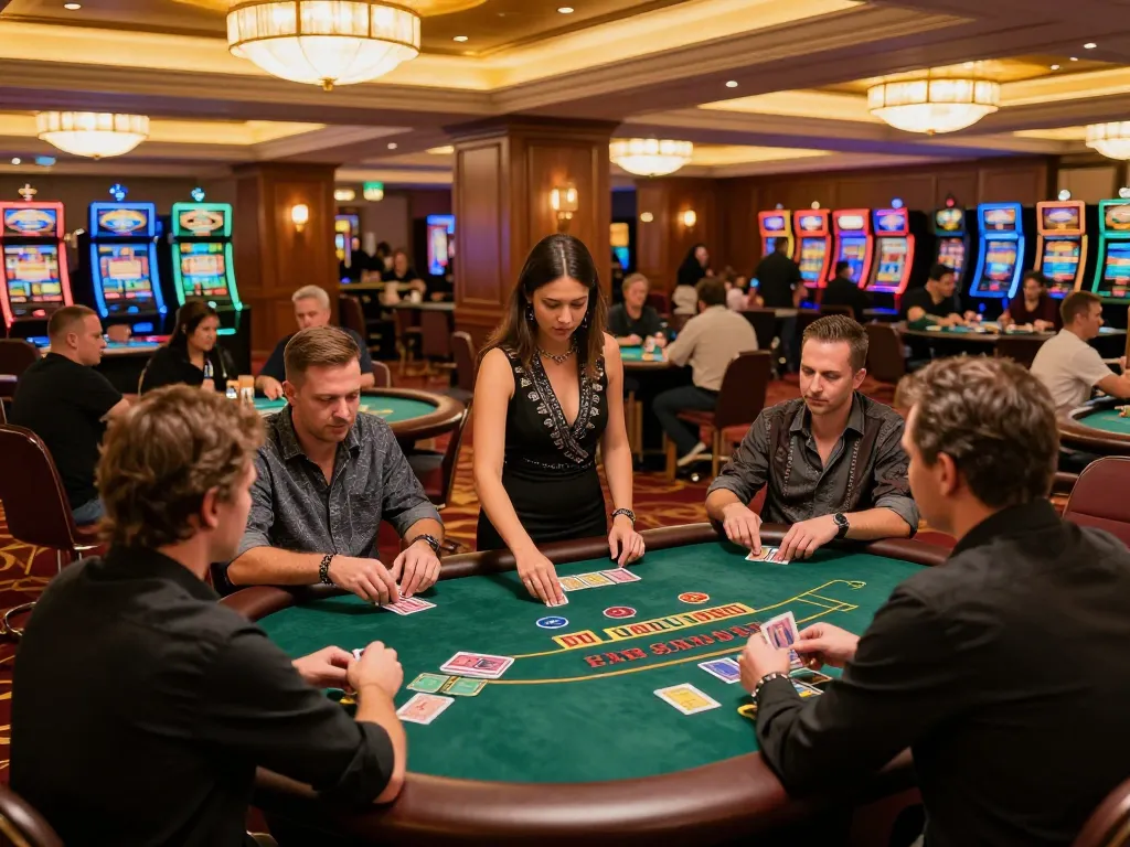 Experience the thrill of blackjack at XX88 Casino with players strategizing their next move