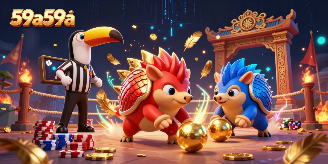 59a59a pangolins battle through poker chips in a vibrant, dynamic casino scene.