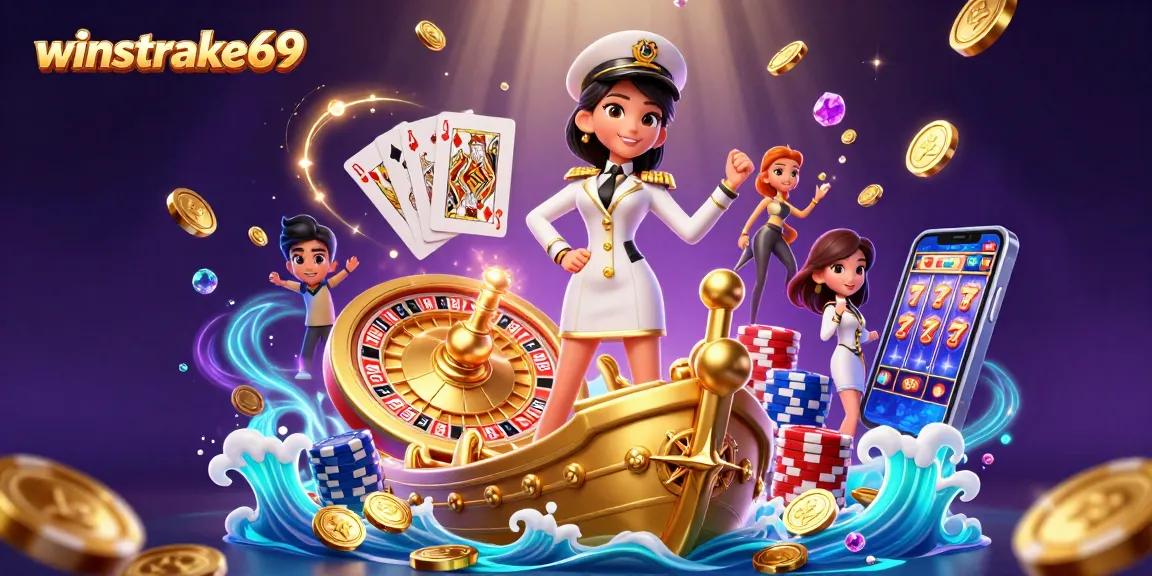Experience the thrill of winstrike69 as a determined officer leads an exciting casino adventure with vibrant games.