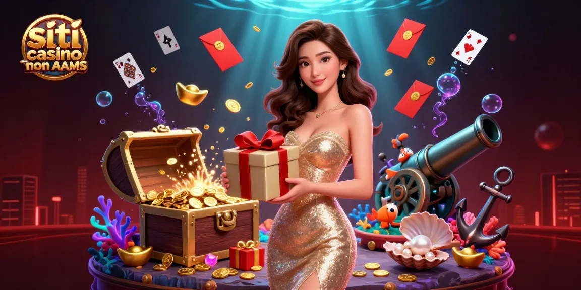 Interagisci con i siti casino non AAMS in una vivace scena di casinò a tema Capodanno Lunare, piena di monete d'oro e decorazioni festive.