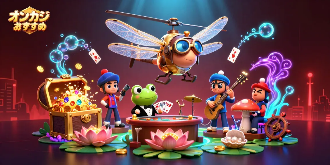 オンラインカジノ おすすめの魅力を表現した鮮やかな3Dイラスト