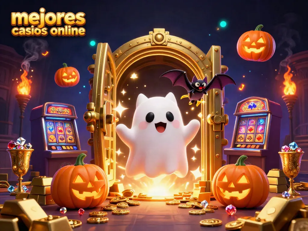 Disfruta de los mejores casinos online con el gato fantasma y el murciélago en un casino temático.