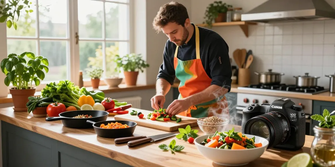 Aktivitas memasak dengan situs epictoto sebagai inspirasi resep di dapur yang cerah