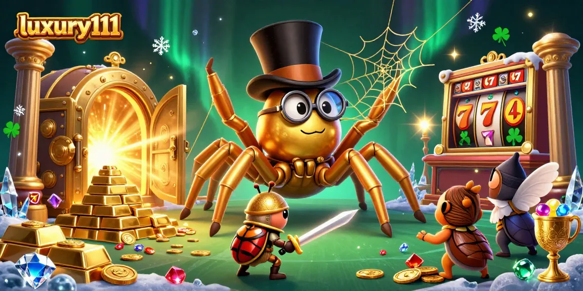 Win big at luxury111 with slots and jackpots illustrated in a vibrant casino scene.