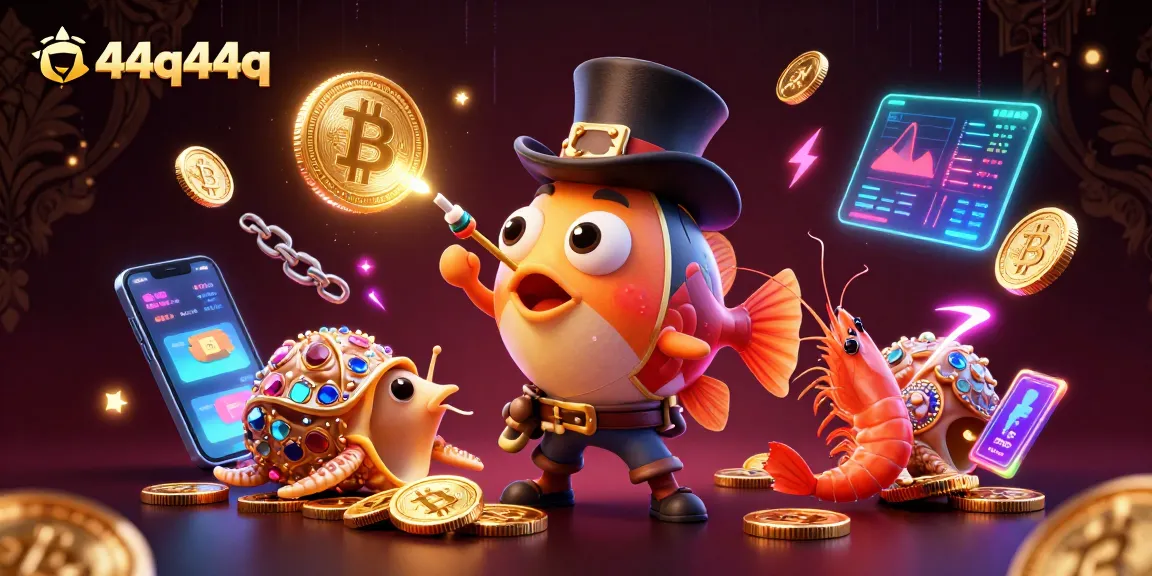 Win big with 44q44q as our anglerfish attracts coins in an underwater casino.