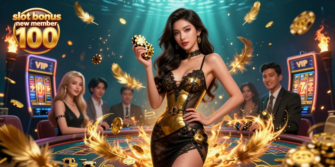 Engage with the slot bonus new member 100 as players celebrate winning at a VIP gaming area.