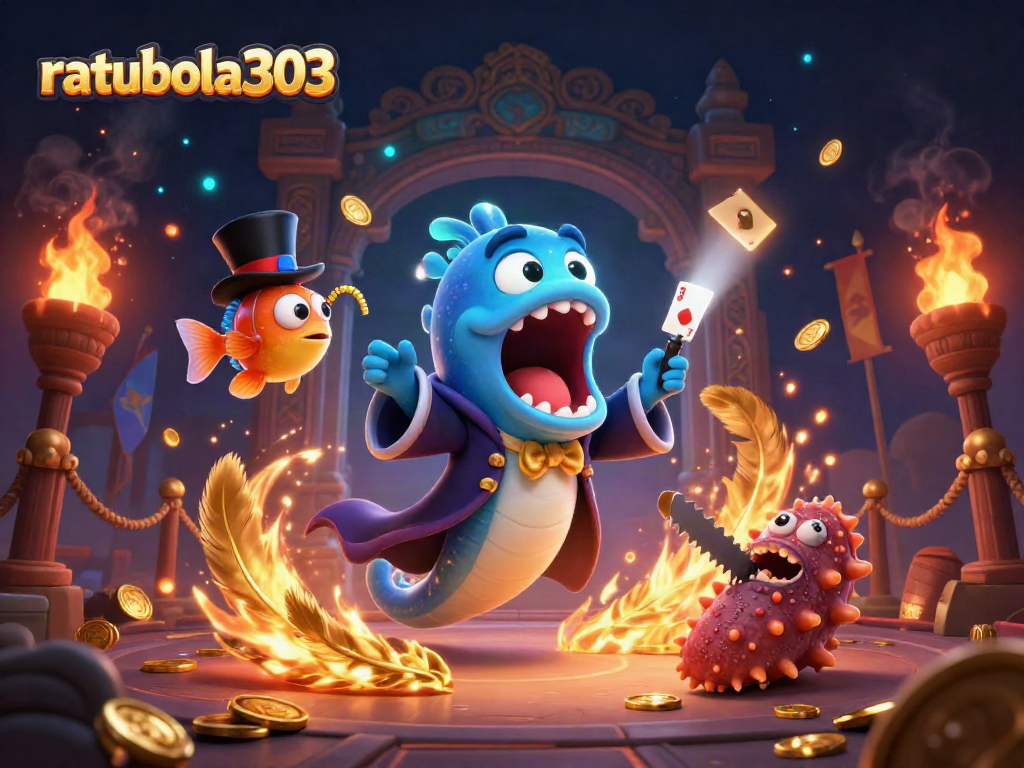 ratubola303 bermain kartu dengan guppy laut bercahaya dalam pertunjukan sulap yang menakjubkan