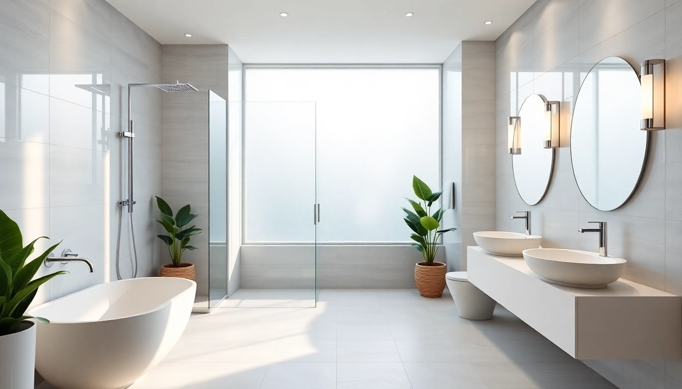 Experience luxurious elegant showers Australia in a serene, modern bathroom setting.
