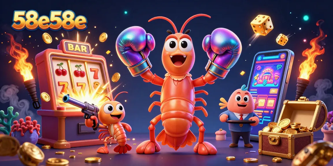 Ganhe em 58e58e explorando slots 3D dinâmicos com um camarão mantis vibrante ao lado!