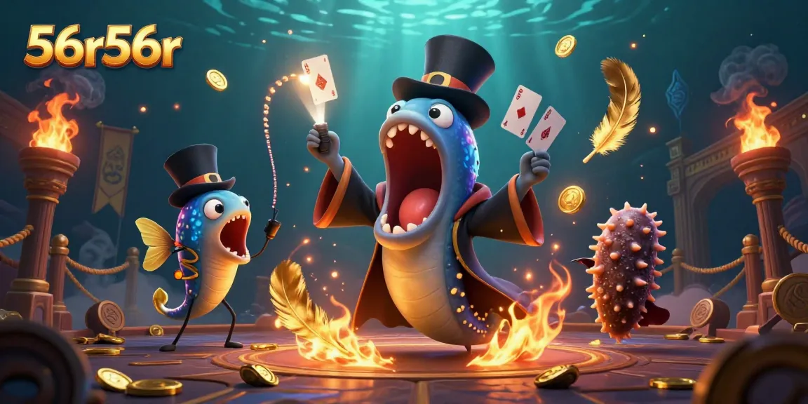 O 56r56r apresenta uma cena mágica com criaturas marinhas em um cassino subaquático.