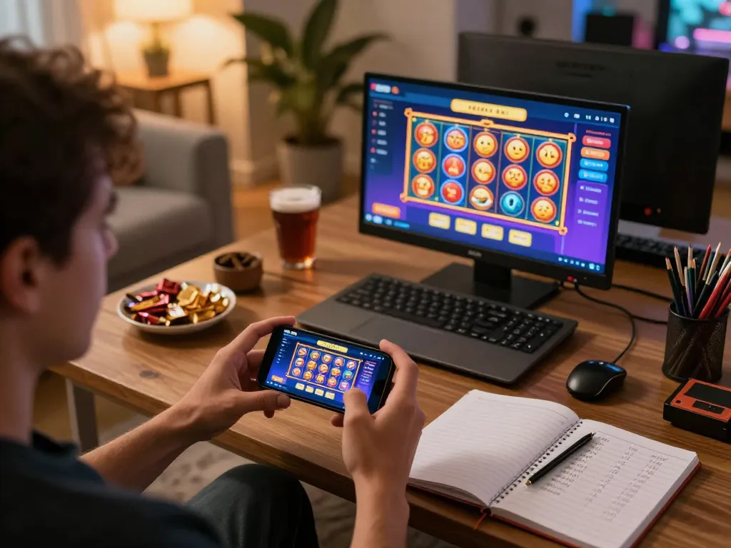 Mobile gaming on popular server thailand app showcasing engaging slots gameplay with snacks