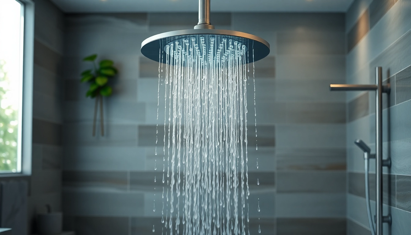 Transform your bathroom with elegant showers Australia, featuring a luxurious rain showerhead in a modern setting.