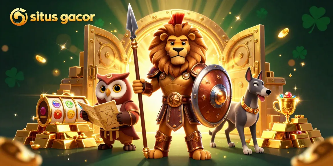 Sparkle and win big with situs gacor in a dynamic casino-themed illustration featuring heroic characters.