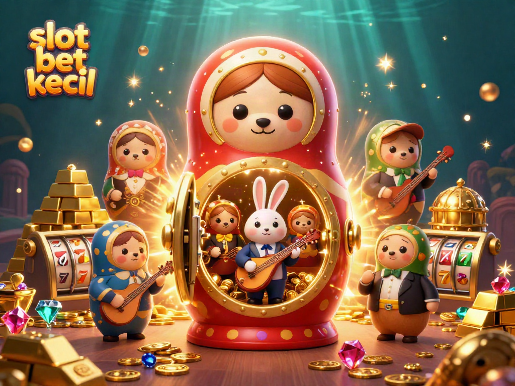 Engage with slot bet kecil action in this vibrant casino-themed 3D illustration.