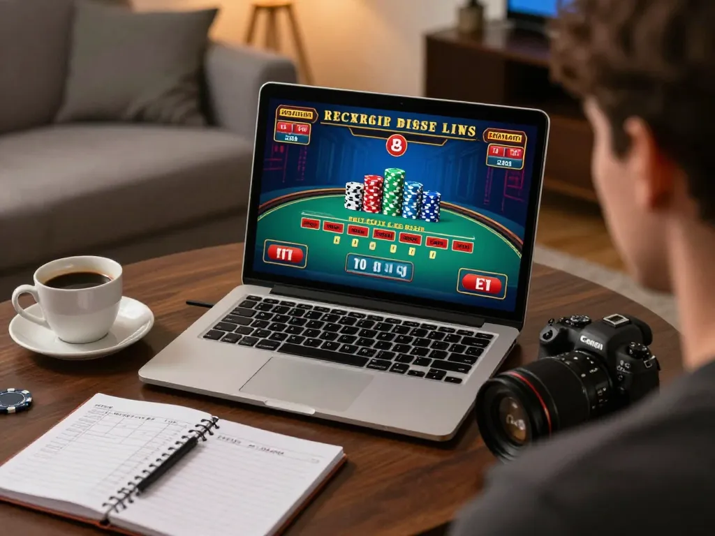 Engaging in online baccarat at MM99, showcasing live dealer atmosphere and strategic gameplay.