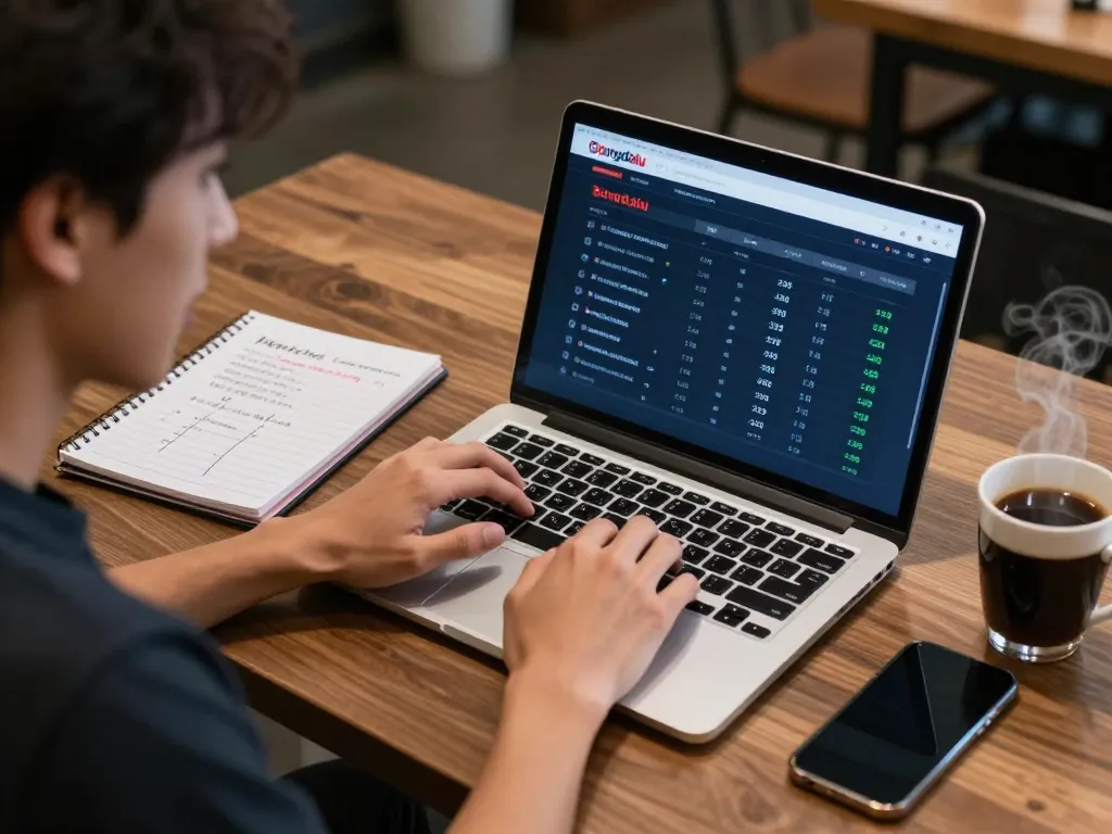 Engaged player analyzing Bongdalu odds during an online sports betting session with focused strategy.
