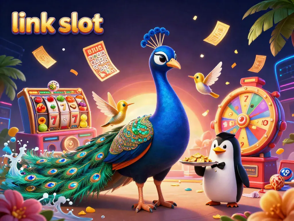 Maksimalkan pengalaman bermain link slot dengan ilustrasi 3D menarik mesin slot dan simbol keberuntungan.