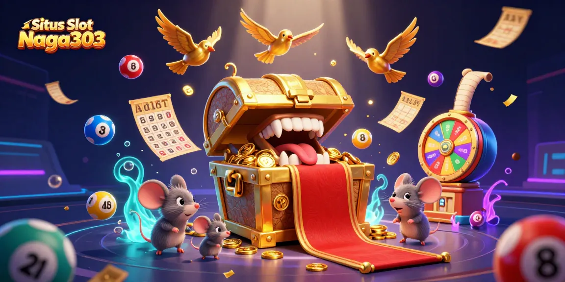 Situs Slot Naga303 enchants players with dynamic jackpot imagery featuring colorful elements and vibrant casino excitement.