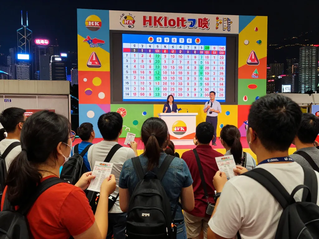 HK Lotto players eagerly watching the live draw, showcasing excitement and community.