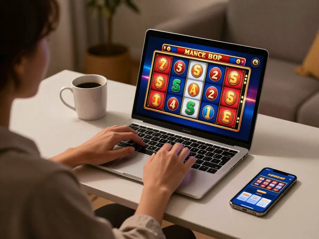 Engaging in a thrilling online slot game at home with 789b setting the stage for exciting gameplay.