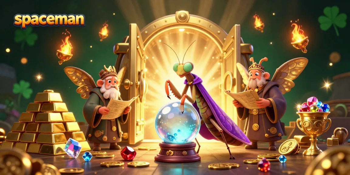 Spin the spaceman slot for a chance to win giant treasures and colorful gems in a magical casino.